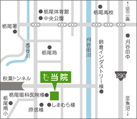 栃尾みみ・はな・のどクリニックのアクセスマップです